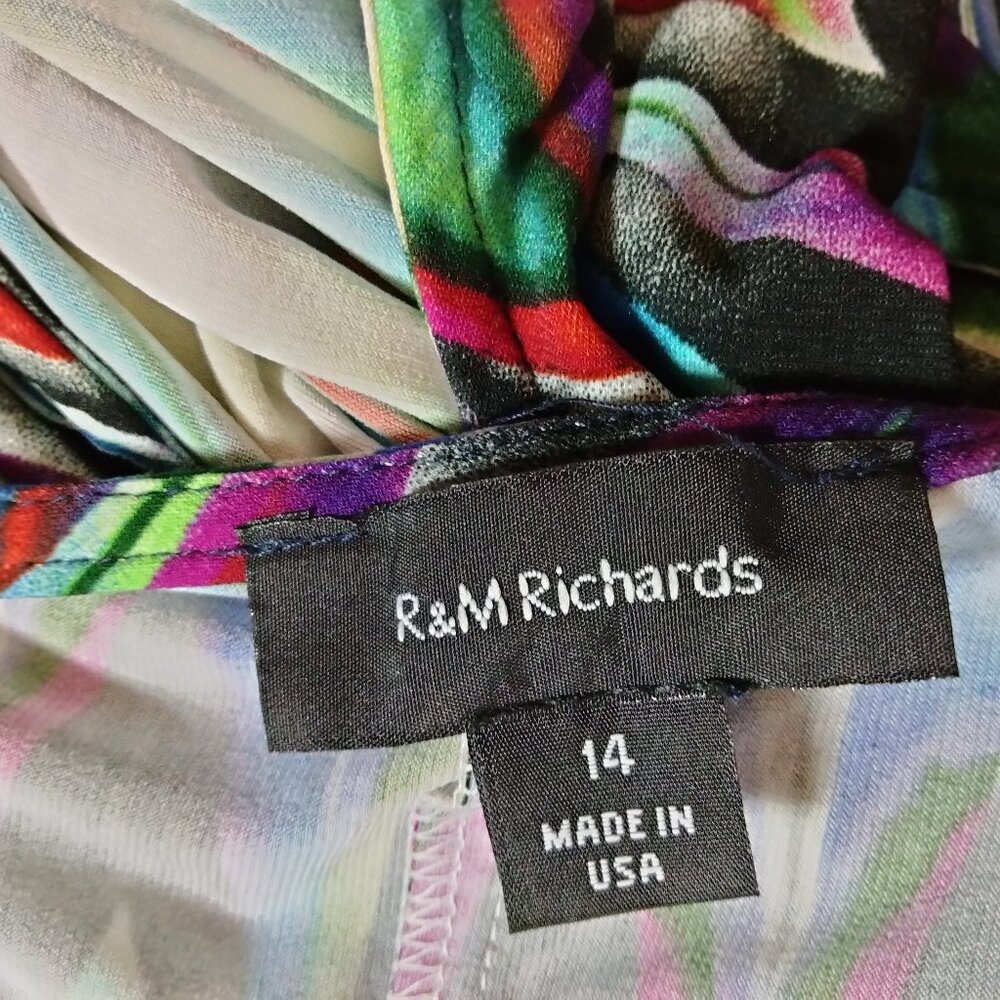 R&M Richards V-neck sleeveless maxi dress with beaded details size 14 - Picture 8 of 8